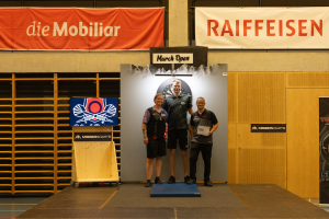 March Open 2024 - Sieger: Angela Heinrich (Damen), Manuel Schelbert (Jugend) und Marcel Gugger (Herren)